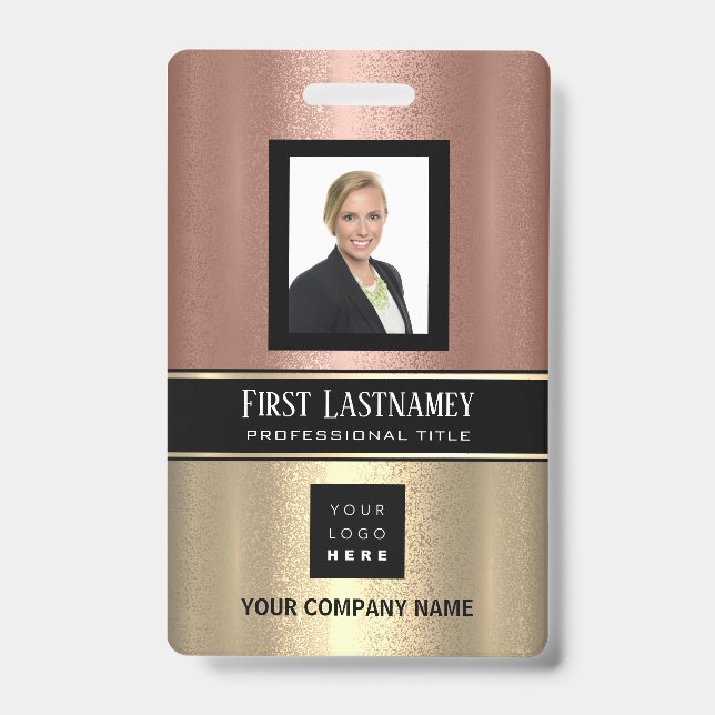 Badge Code-barres - Carte d'identité de nom de photo - R (Avant)