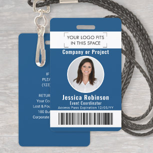 Badge Code-barres de la carte d'identité avec photo de l