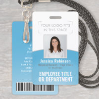 Code-barres de la photo d'identité de l'employé Vo