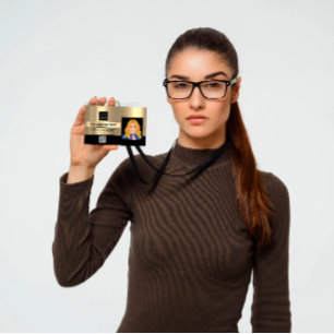 Badge Code-barres de l'employé Scanneur de nom Black Gol