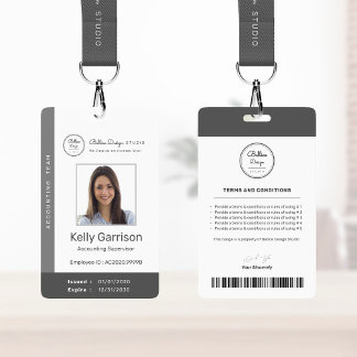 Badge Code-barres de l'ID employé moderne de l'entrepris