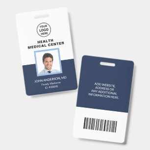 Badge Code-barres ID Clinique de soins médicaux de santé
