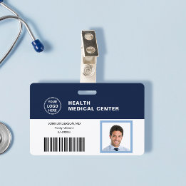 Badge Code-barres ID Clinique de soins médicaux de santé
