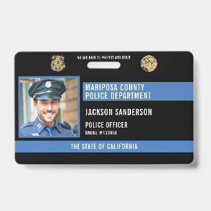 Badge Code d'application de la loi de l'agent de police