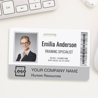 Badge Code de la barre de logo de l'entreprise personnal