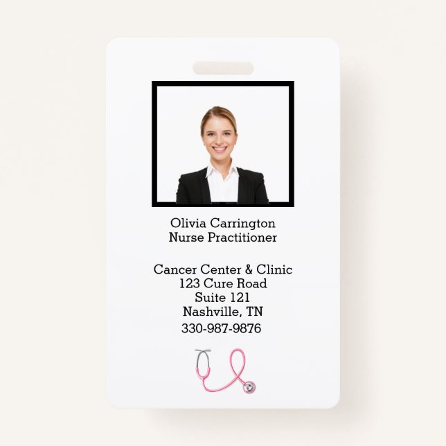 Badge Code de la barre de photos de l'employé personnali (Devant)