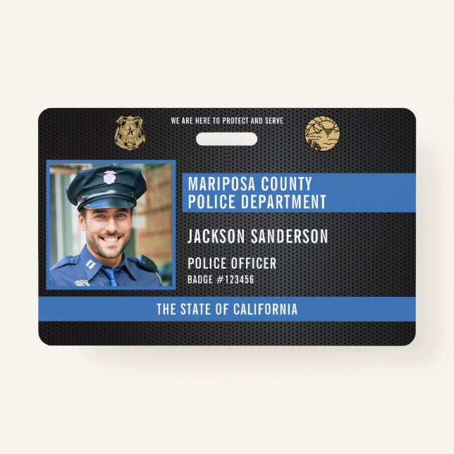 Badge Code de l'employé de la police personnalisée (Devant)
