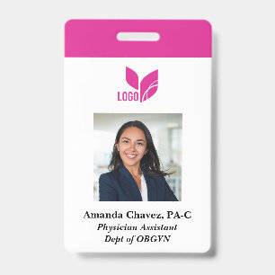 Badge Code de l'employé de l'entreprise photo personnali