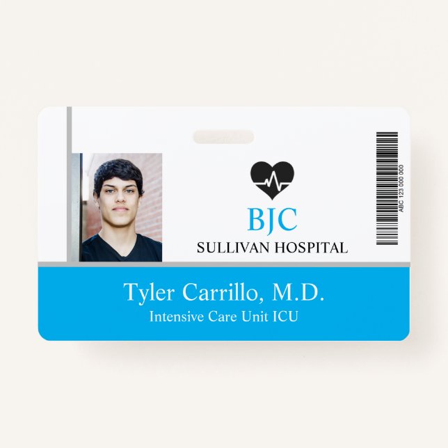 Badge Code de l'employé de l'hôpital/des soins de santé (Devant)