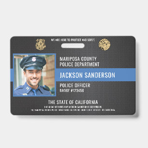 Badge Code employé de l'application de la loi de police