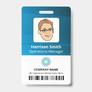 Badge Code Employé Du Gestionnaire De La Société Avec