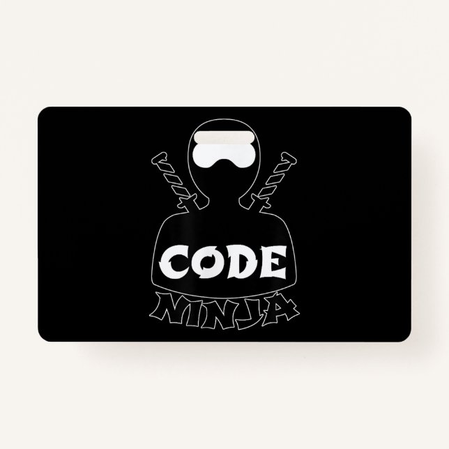 Badge Code Ninja Computer Coding Engineer Funny Lovers (Devant)