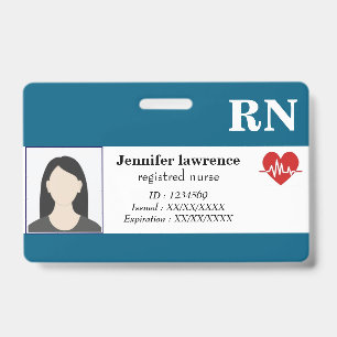 Badge Code photo de l'employé Médical en promo