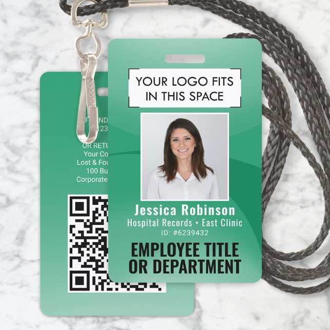 Badge Code QR de la carte d'identité photo de l'employé  (Créateur téléchargé)