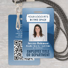 Code QR de la carte d'identité photo de l'employé