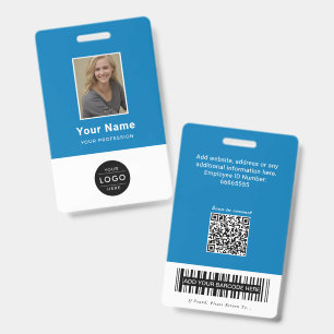 Badge Code QR de la Marine professionnelle Carte d'ident