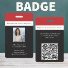 Code QR de l'employé de l'école Photo d'identité d