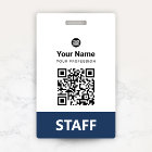 Code Qr de l'employé personnalisé, code barre, log