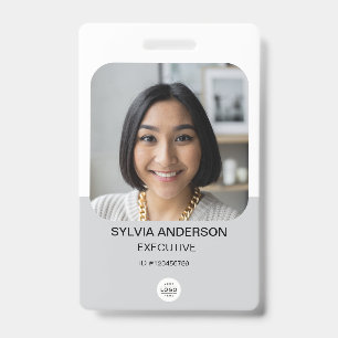 Badge Code QR de l'identifiant d'employé avec logo perso