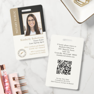 Badge Code QR d'identification de l'agent de signature d