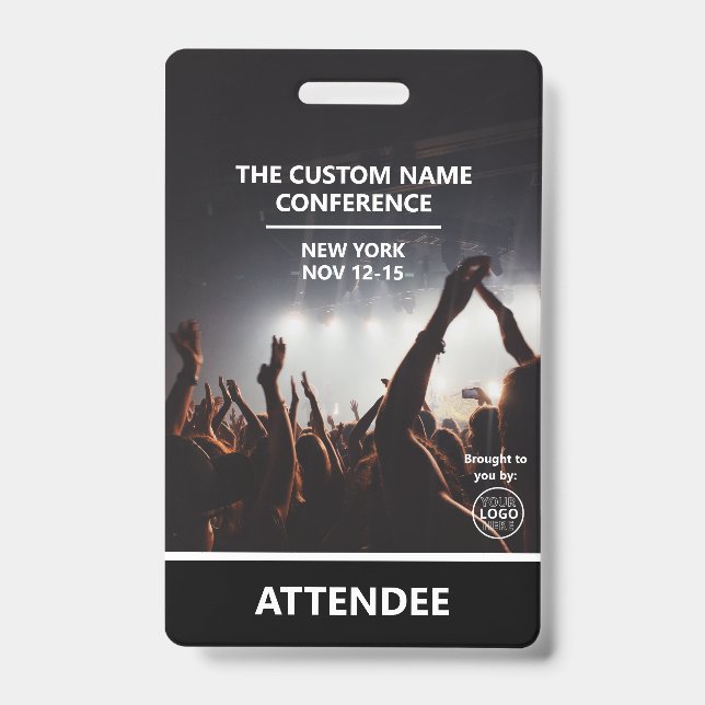 Badge Code QR du laissez-passer d'accès à la conférence  (Avant)