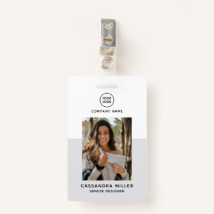 Badge Code QR du logo de l'entreprise employé personnali