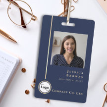 Code QR du logo photo or Navy moderne professionne