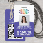 Code QR Logo de l'entreprise Photo d'identité prof