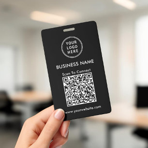 Badge Code QR Logo d'entreprise Scan pour se connecter N