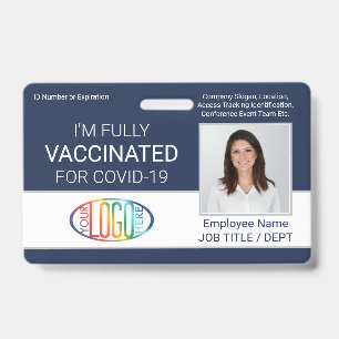 Badge Code QR Logo Photo ID Employé Passeport Vaccinal M