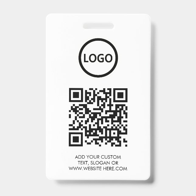 Badge Code QR | Modern Black Business Logo Event (Avant)