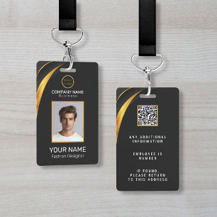 Badge Code QR personnalisé Logo d'entreprise Professionn