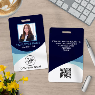 Badge Code QR personnalisé pour employés d'entreprise, p