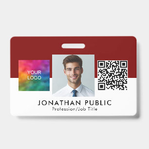 Badge Code QR Télécharger le logo de votre entreprise Ph