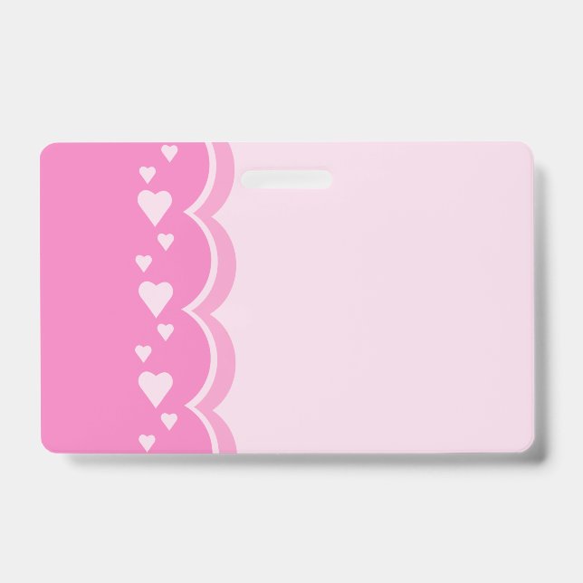 Badge Coeurs roses (Avant)