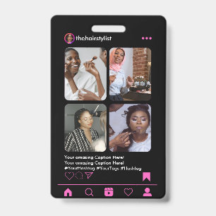 Badge Coiffeur Code QR Instagram