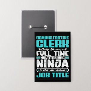 Badge Commis administratif Titre du travail Compétences 