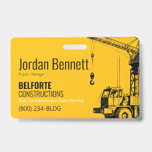 Badge Conception de la société de construction, de la gr