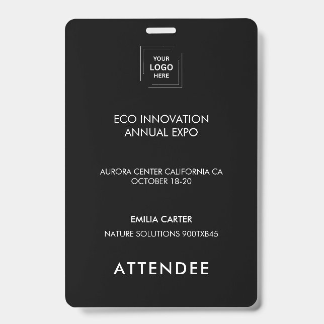 Badge Conception d'identité d'accès au programme de conf (Avant)