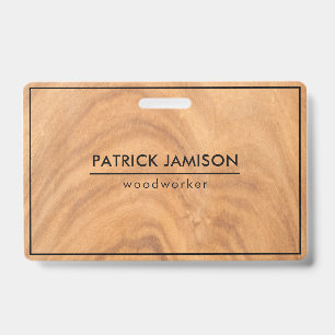 Badge Conception en bois