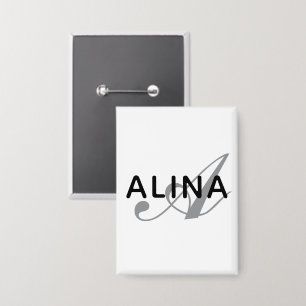 Badge Concevez Votre Propre Dessin De Monogramme De Nom