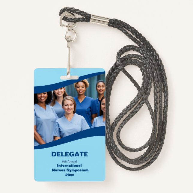 Badge Conférence Médicale du technicien en soins infirmi (Devant avec lanière)