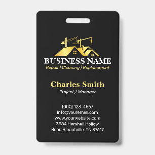 Badge Construction de maisons Black Gold