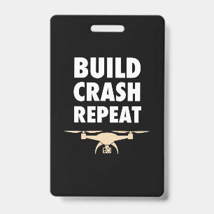 Badge Construire Crash Répéter Drone