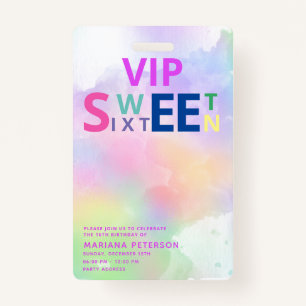 Badge Cool fun adolescent typographie moderne VIP sweet