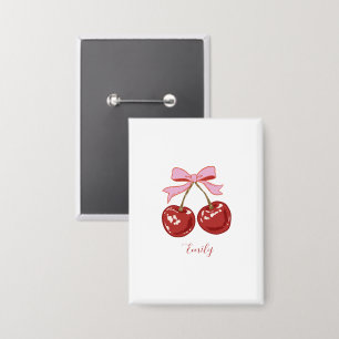 Badge Coquette personnalisée Nom de la boîte de cerise
