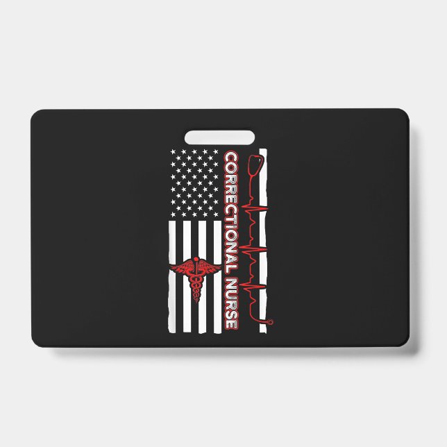 Badge Correctional Nurse USA Flag Nursing RN (Avant)