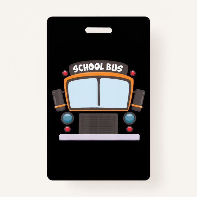 Badge Costume de bus scolaire Garçons Filles Halloween B (Devant)