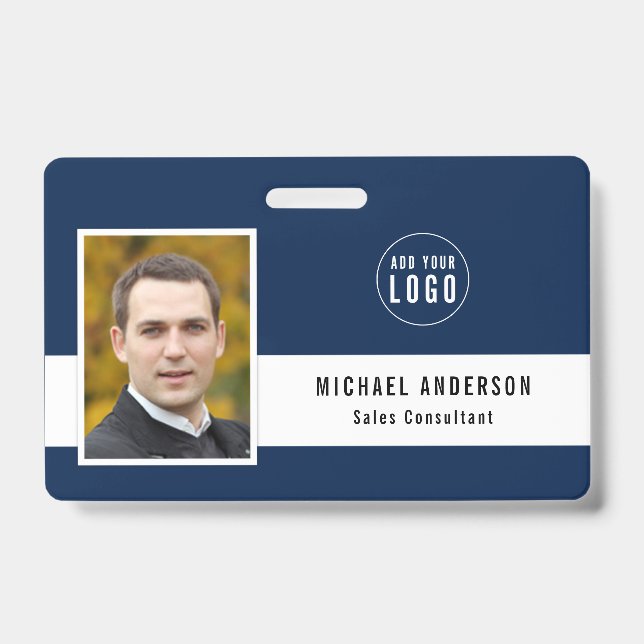 Badge Couleur Arrière - plan modifiable Ajouter votre lo (Face)