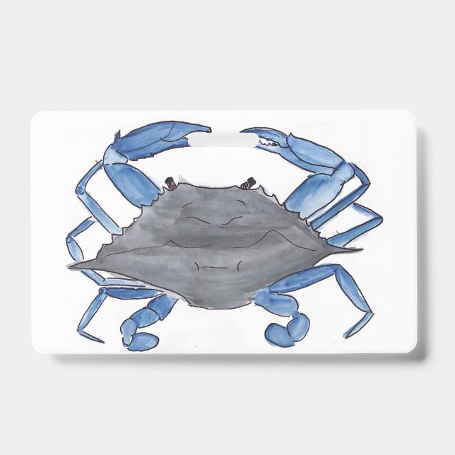 Badge Crabe Bleu  (Avant)